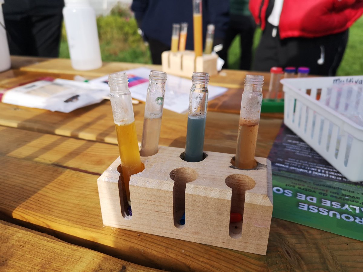 extonlearns's tweet photo. SCH3U spent our first day of class at the @LakefieldCS farm to see how chem applies to agriculture! Students tested soil samples for pH and the presence of key nutrients. Great review and anchoring for the year to come in an authentic way! #LCSLearns https://t.co/PSxndIPiha