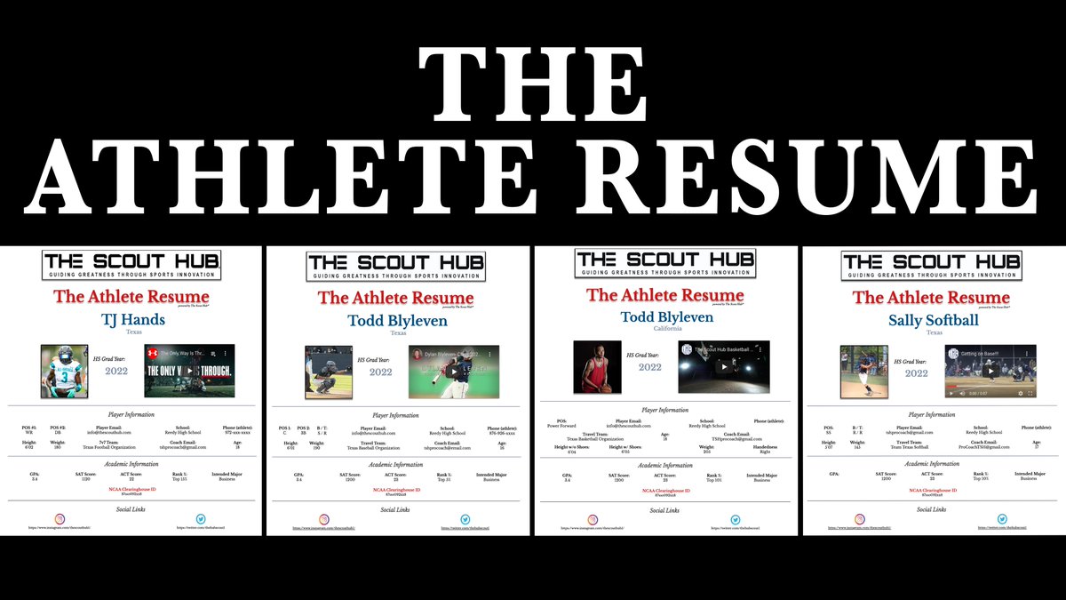 🥁 Just Launched FOOTBALL &amp; BASKETBALL Athlete Resumes!🏈 🏀 Helping athletes expose their game while saving families $$$ too!