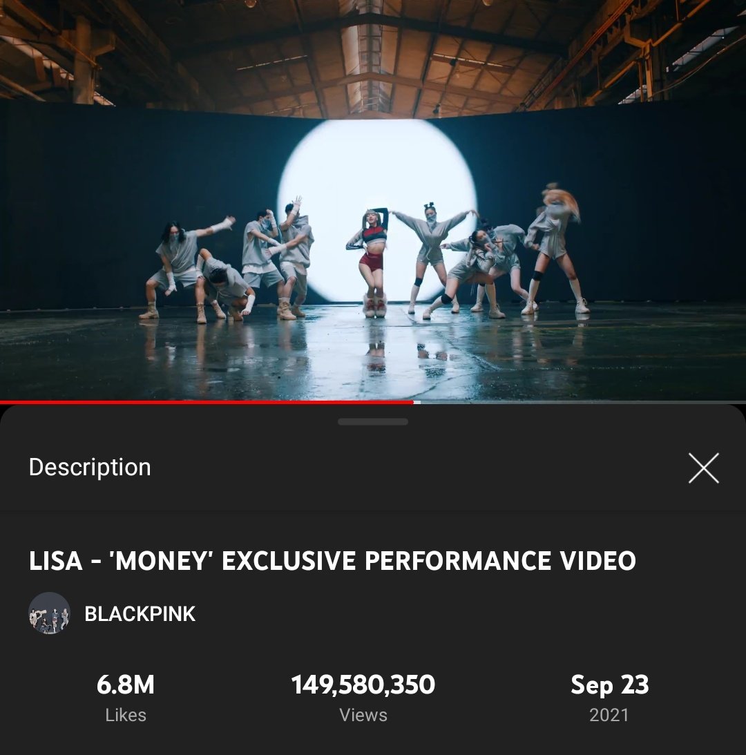 LaliceUpdates's tweet photo. #LISA - 'MONEY' EXCLUSIVE PERFORMANCE VIDEO is less than 500K views away from 150 million views! Keep streaming! It's currently the #2 most viewed video on YouTube behind Adele's 'Easy on Me' and getting an average daily views of 4M! It is expected to reach 200M by end of month. https://t.co/1h2DptmdKg