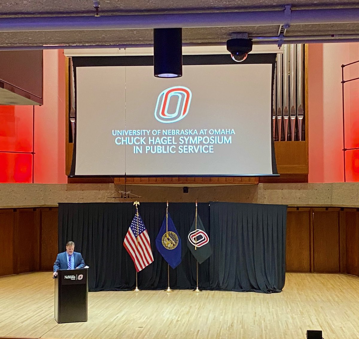 Mr_Beiriger's tweet photo. Shout out to Mr. Kintzle for continuing Millard South’s involvement in the Chuck Hagel Symposium in Public Service @UNOmaha   Great opportunity for students to interact with policy makers and peers across the metro. @m_south_hs @MSHSactivities @jsutfin https://t.co/H000etoWW8