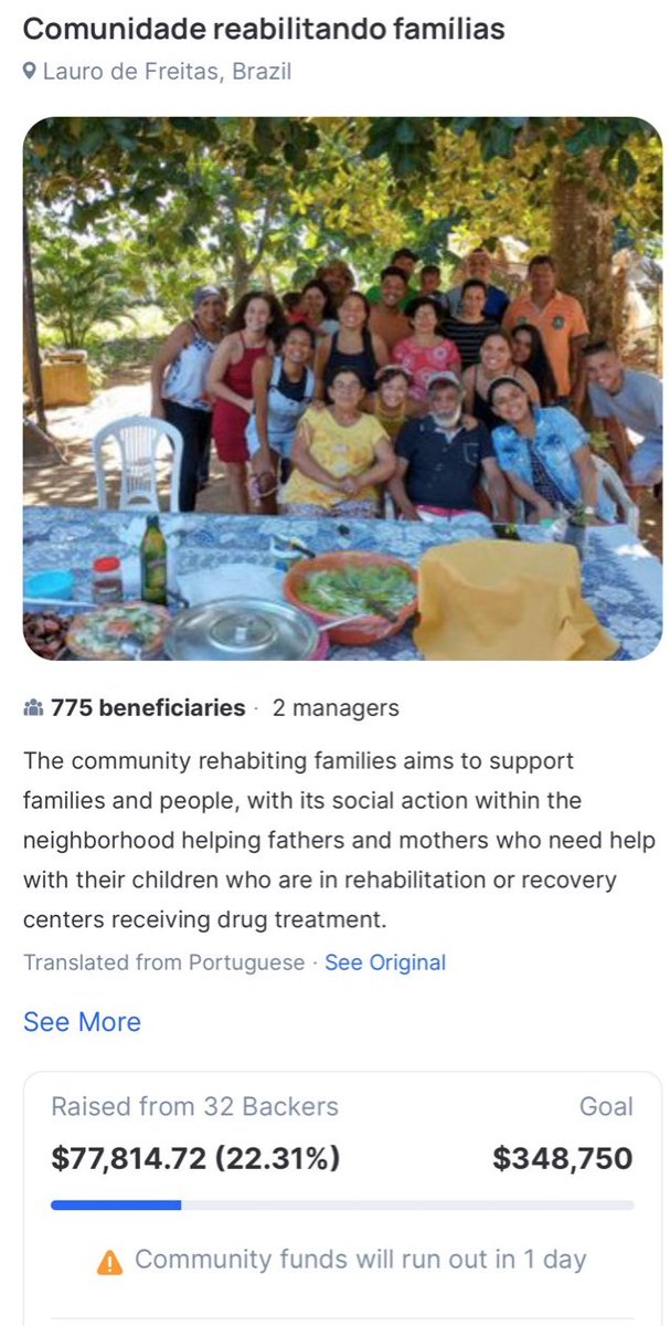 TangoValidator's tweet photo. Using @CeloGov validator rewards, Tango Validator Group donated 2,500 $cUSD through @IPCTmarket to this social action organization in Brazil that helps families in need come together.

#DeFi4ThePeople 

https://t.co/ERrLaA1Ct2 https://t.co/DaGFGv6fA4