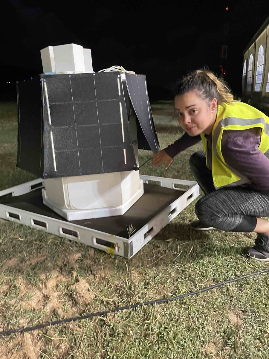 gps_hammer's tweet photo. Julianna checks the gondola after the solar panels are attached. https://t.co/GNLT0nflyW