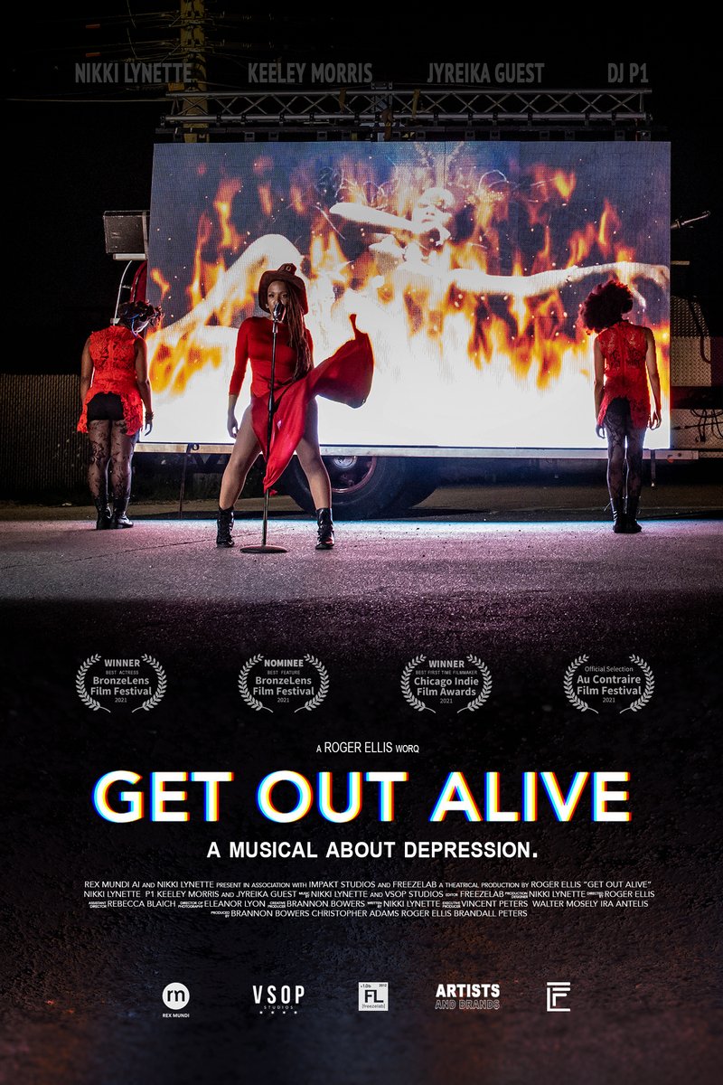 SoundUnseen's tweet photo. "Get Out Alive" is a new autobiographical musical by indie artist, actor and activist Nikki Lynette. This will be a VIRTUAL screening starting on November 10th. Tickets in the bio! ✨

#getoutalive #afrogoth #indiefilm #filmfestival #soundunseen21 #nikkilynette https://t.co/VAF80pRi4Q