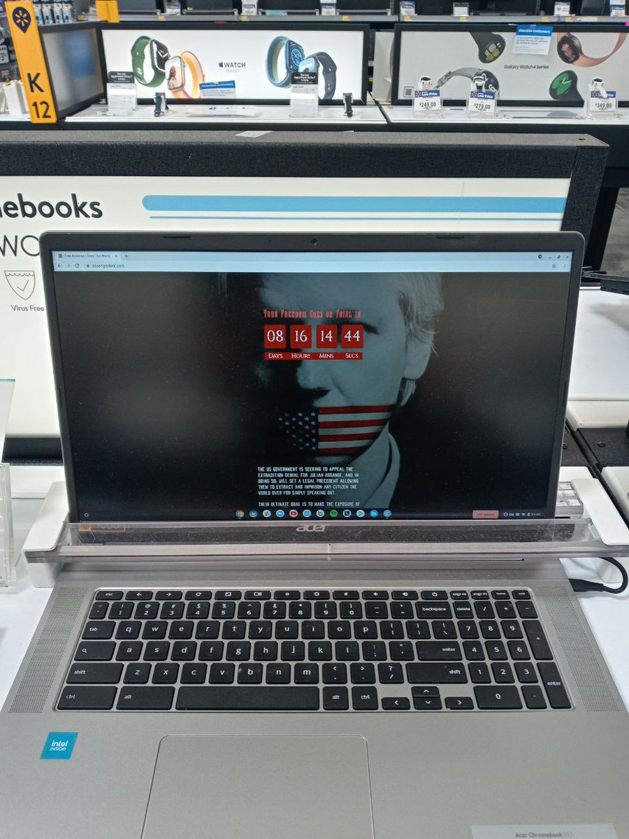 leggylinky's tweet image. Put the Assange Clock up at any store that sells computers and public libraries to create awareness. 
Thank you!
assangeclock.com