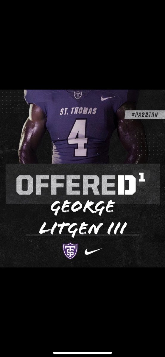 After an amazing phone call with @CCarp1622, I’m very excited to receive an offer from St. Thomas!