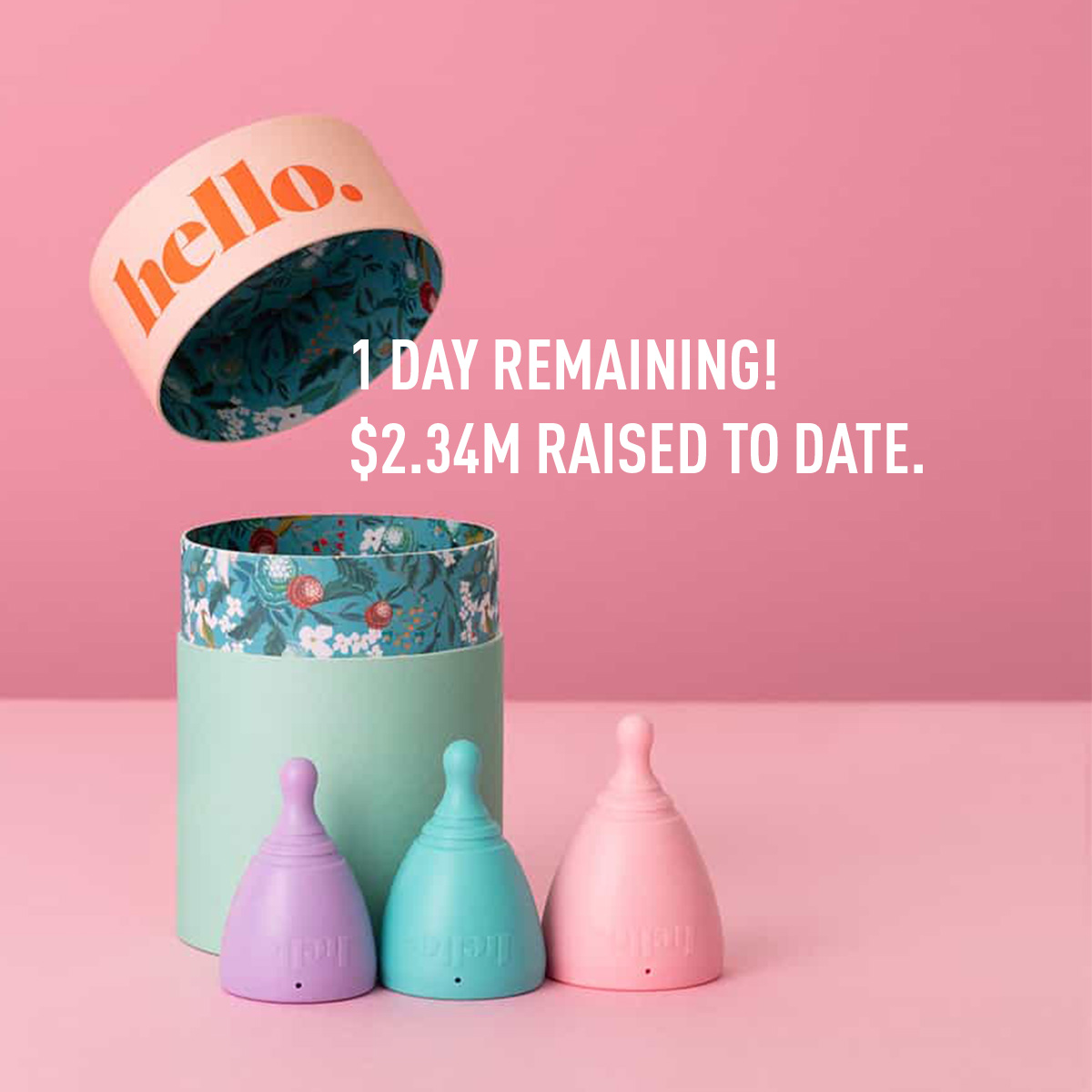 1 DAY TO GO: Last chance to become a <a href="/thehellocup/">The Hello Cup</a> shareholder with $95k remaining of its $2.46m cap.