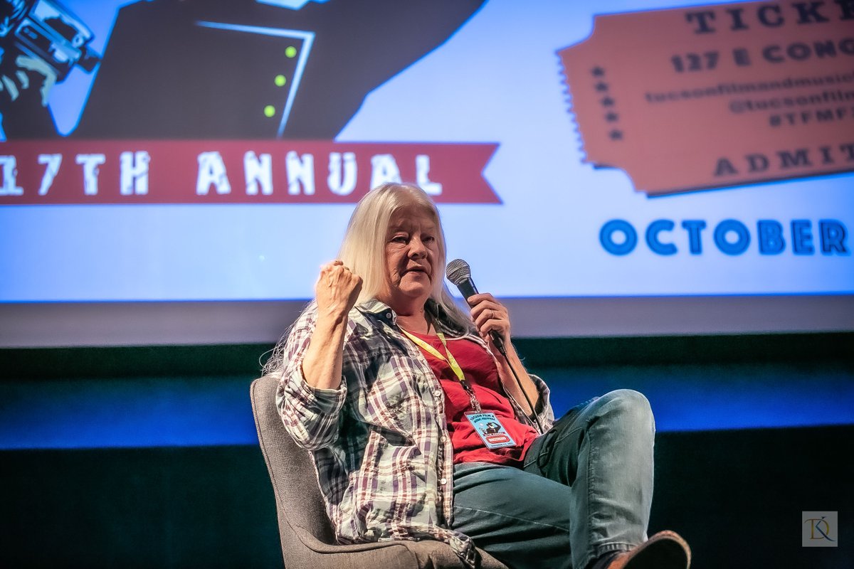 tucsonfilmfest's tweet photo. Fantastic Q&amp;A with @rocks_fanny drummer Alice De Buhr at #TFMF21 premiere of @FannyTheMovie!  Don't miss this #rockdoc + check out the #getbehindfanny podcast https://t.co/RIdBp1XfOH #documentary #Tucson 
📸 @kathleendreier https://t.co/UZI8DdM2lD