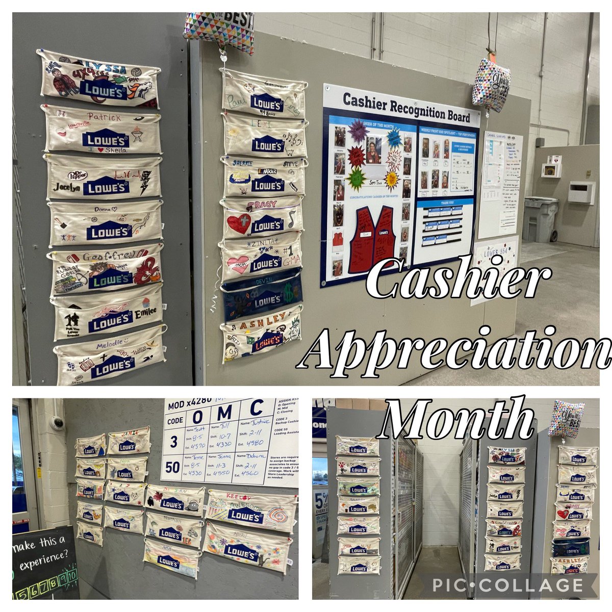 Our leadership team took some time this month to adopt our front line cashiers to learn more about them so we could create some personalized goodie aprons!  #CAM2021 @NXeloures27 <a href="/shanejthompson/">Shane Thompson</a> <a href="/kplowery6b/">Kyle Lowery</a>