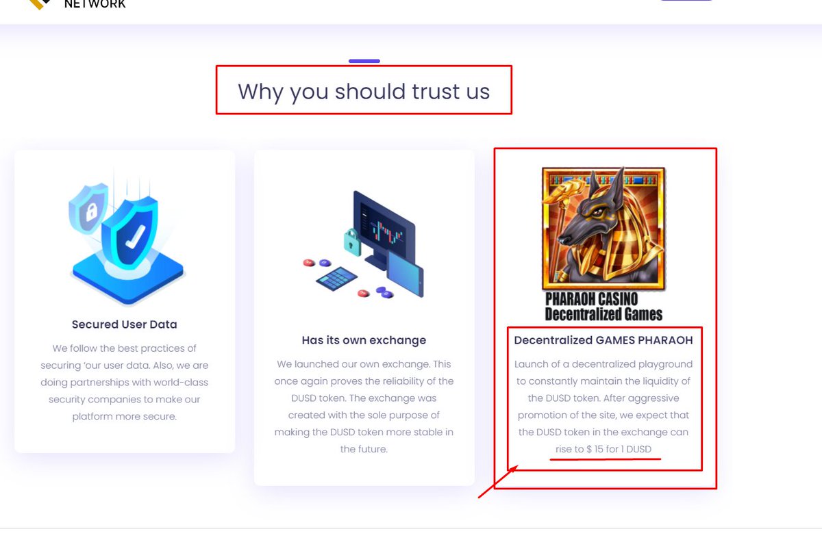 DusdNetwork's tweet photo. Friends, we have a massive 🔥update for detailed information, study the site.
https://t.co/MOyJrUrBLS
New information can be found in the roadmap
And at the very bottom of the site where it says (Why you should trust us) 🚀🚀🚀 https://t.co/QFPcnQn6te