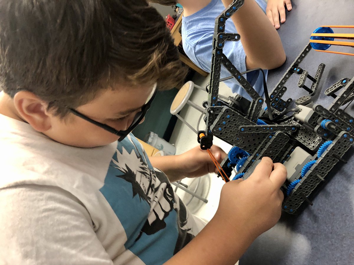 Our <a href="/VEXRobotics/">VEX Robotics</a> #VEXIQ teams from <a href="/MPMSVPA/">Mt.PleasantMiddleVPA</a> are looking forward to their first tournament of the season in a few weeks! For now, you can find them busy getting their robots field ready in room 105. ⚙️