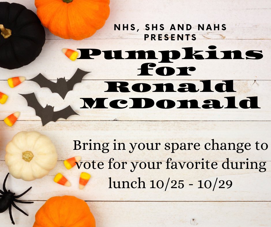 Vote for your favorite pumpkin design and help the Ronald McDonald House at Riley!