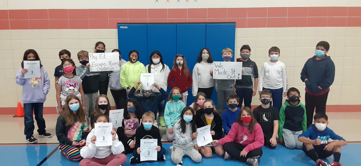 DarrowKelly's tweet photo. 4th grade escaped the Haunted Forest . PE Escape room challenges! https://t.co/nFBWp6VXV2