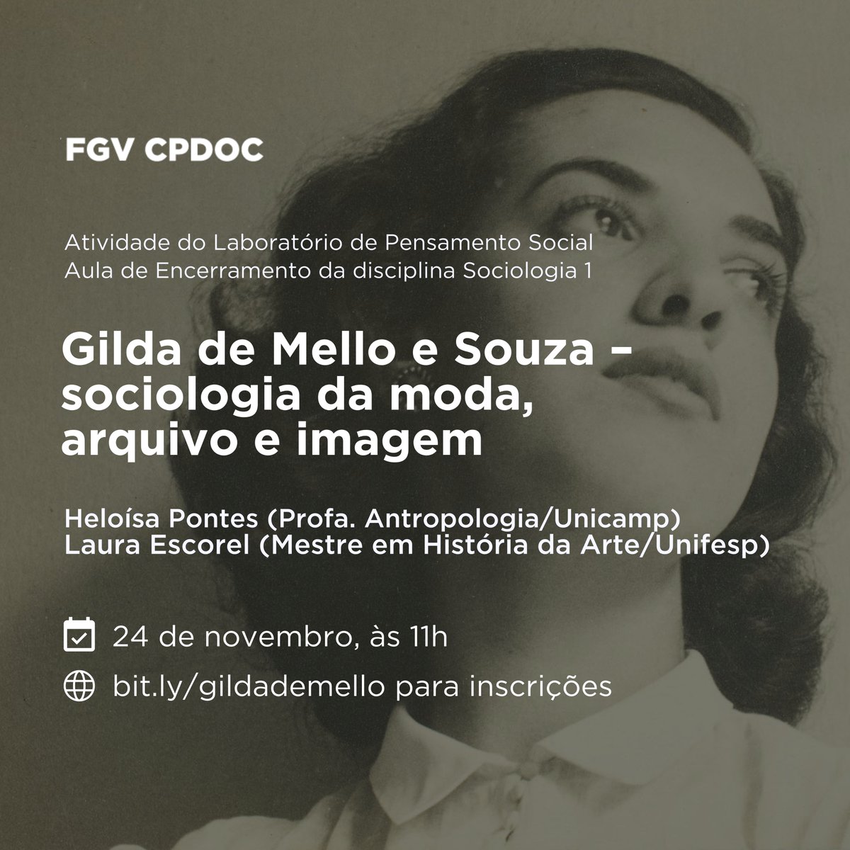 Convidadas: Heloísa Pontes (Profa. Antropologia/Unicamp) e Laura Escorel (Mestre em História da Arte/Unifesp)

Aula de Encerramento da disciplina Sociologia 1 - Atividade do Laboratório de Pensamento Social Mais informações sobre o evento:
Data: 24 de novembro de 2021, quarta-feira

Horário: 11h

Local: Link pelo Zoom (a ser fornecido após inscrição)



Mais informações sobre