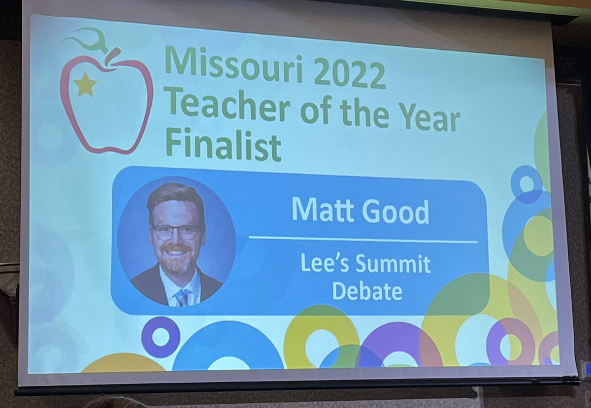 My honor to help celebrate LSR7 Teacher of the Year Matt Good at the state TOY banquet! What an awesome rep for LS and what’s right and good with public education!!
