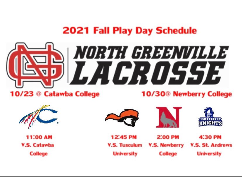 NGUMLax's tweet photo. We have ourselves a game week!  Our first fall scrimmage is on deck for this Saturday @CatawbaMLAX at 11AM.  We follow it up on 10/30 @NewberryMensLax with a full slate against great teams.  #BOOM https://t.co/N1mCl0C1mm