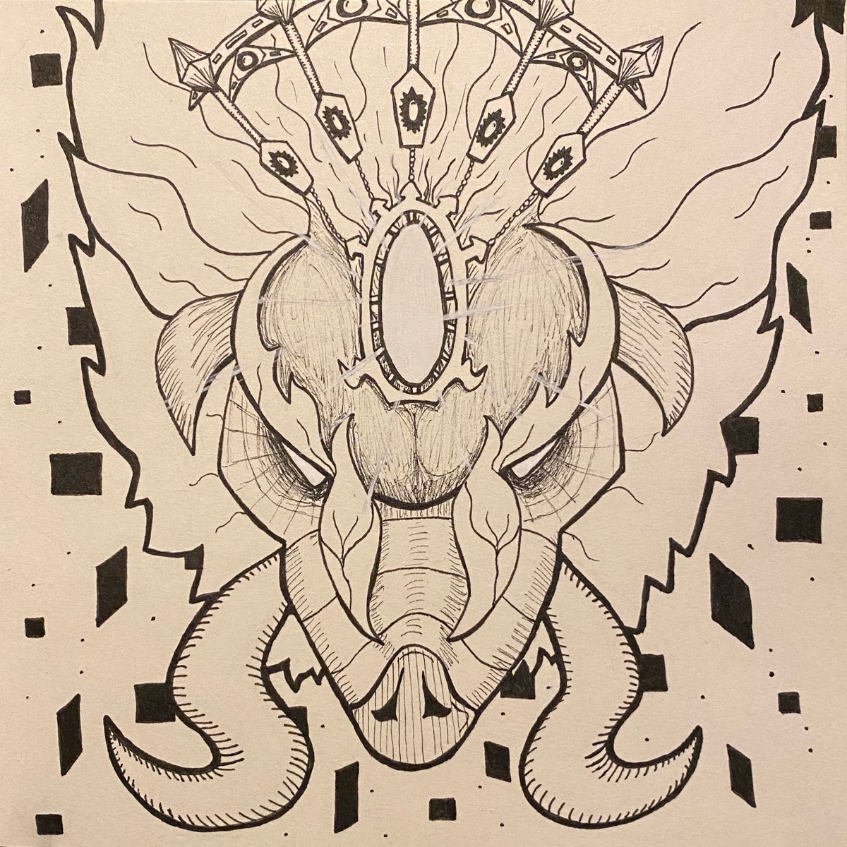 artistically_j's tweet photo. Day 19: Dark Beast Ganon
#linktober #linktober2021 https://t.co/Ulxqc426oI