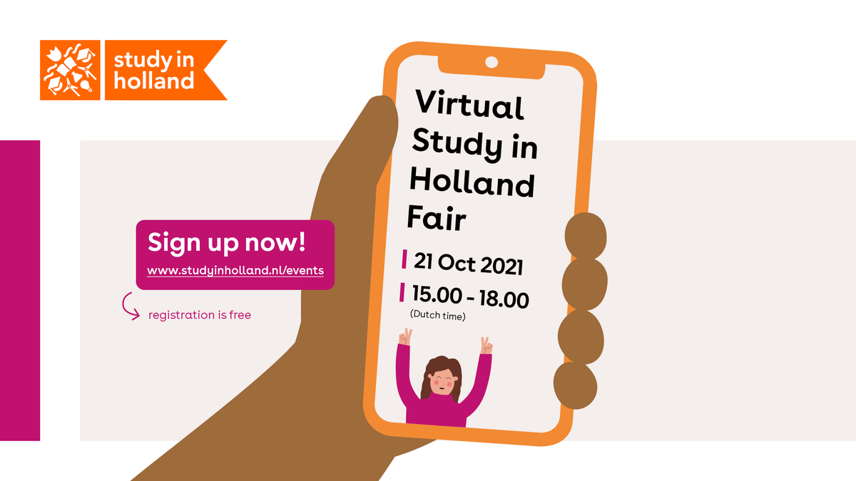 Discover your in study in Holland opportunities online! Tomorrow 23 Dutch higher education institutions and Nuffic &amp; Neso representatives will e-meet prospective students. Registration: bit.ly/2Z6RZlf
#nuffic #studyinholland #virtualstudyinhollandfair