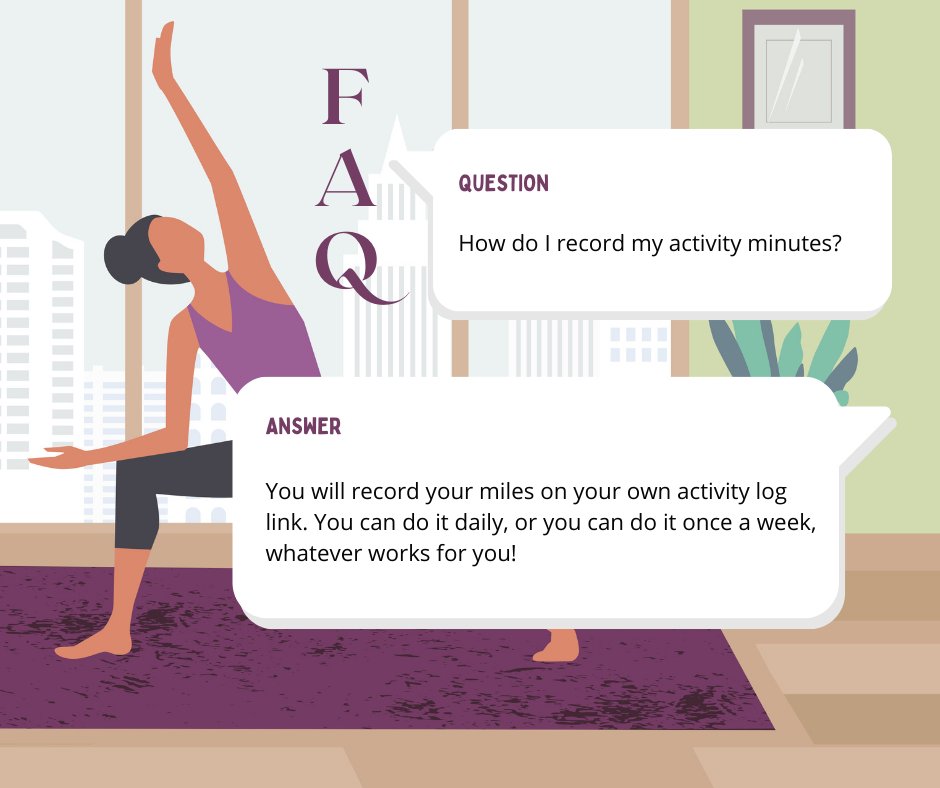 FAQ: How do I record my activity minutes? 🕰 

Easy! You can record your miles daily or weekly in your own activity log link!
 
#tiptuesday #faq #forsythga #nonprofit #fitness