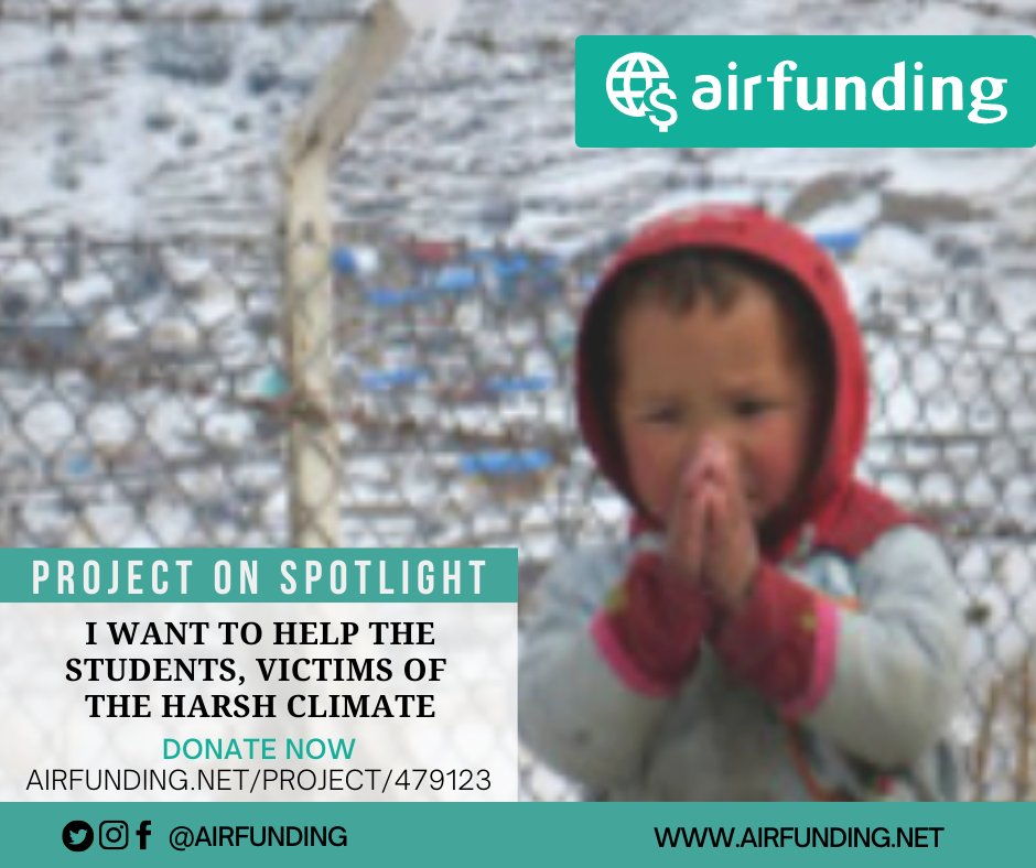 @Airfunding Project on SPOTLIGHT: I WANT TO HELP THE STUDENTS, VICTIMS OF THE HARSH CLIMATE ow.ly/Qewt50Gu5fi AIRFUNDING, HELPING EVERYONE WITH EVERYONE! #airfunding #airfundinghelps #chaseyourdreamsithairfunding #airfundingnepal ow.ly/dq6i50Gu5fh