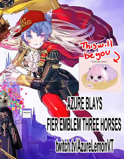AzureLemonVT's tweet photo. Getting to new parts in FE:3H for me now... excited!!! Come join me as I teach children how to KILL
link below
#VTuber #ENVTuber #VTuberUprising #Azure_Live https://t.co/ey6CwZ80cX