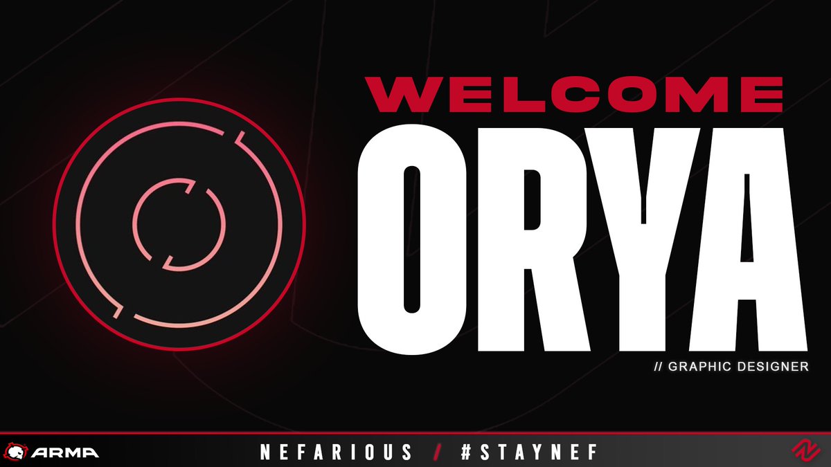 NefGGs's tweet photo. We welcome @oryadzn to Nefarious 🩸

Orya has joined us as a 2D Graphic Designer focusing on the way we present ourselves across all Social Media Platforms 🎨

#StayNEF https://t.co/SdlnuFhvEs