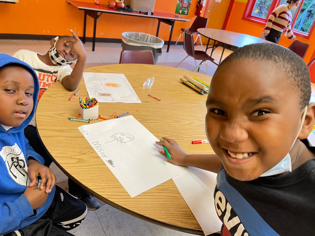 Second week of arts education for students in Syracuse through The Arts Project Syracuse. Look at these smiling faces! There is still so much to do, but today, these pictures bring me hope and comfort. Art can do amazing things 💛 Thank you all for your support.
