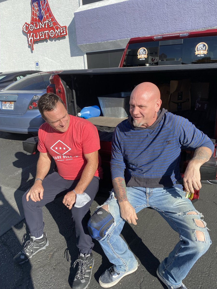 aircondition's tweet photo. @CountsKustoms Got to see it up close &amp; personal and may have tailgated a little with Mr. Horny Mike himself! https://t.co/l0CgqGRoF1