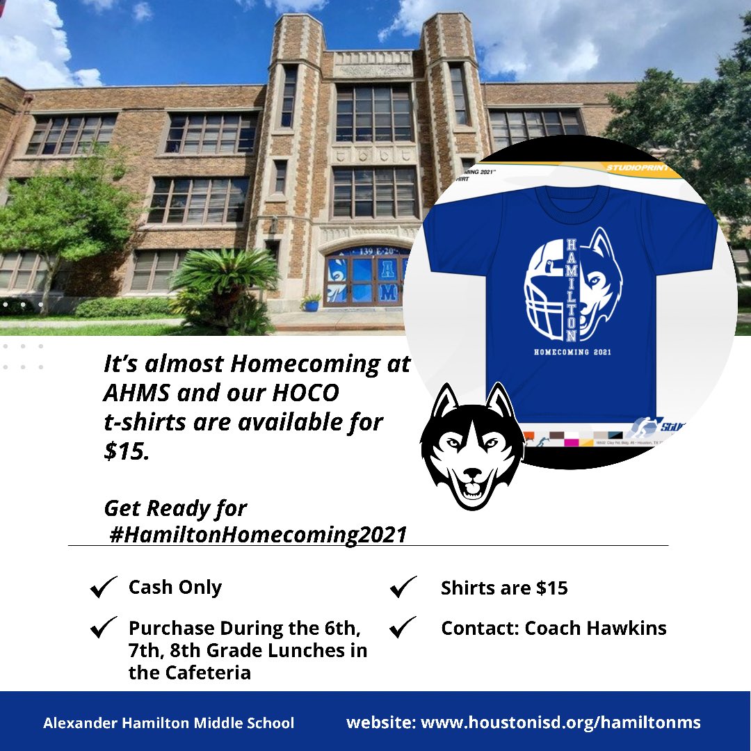 Alexander Hamilton MS HISD tweet media
