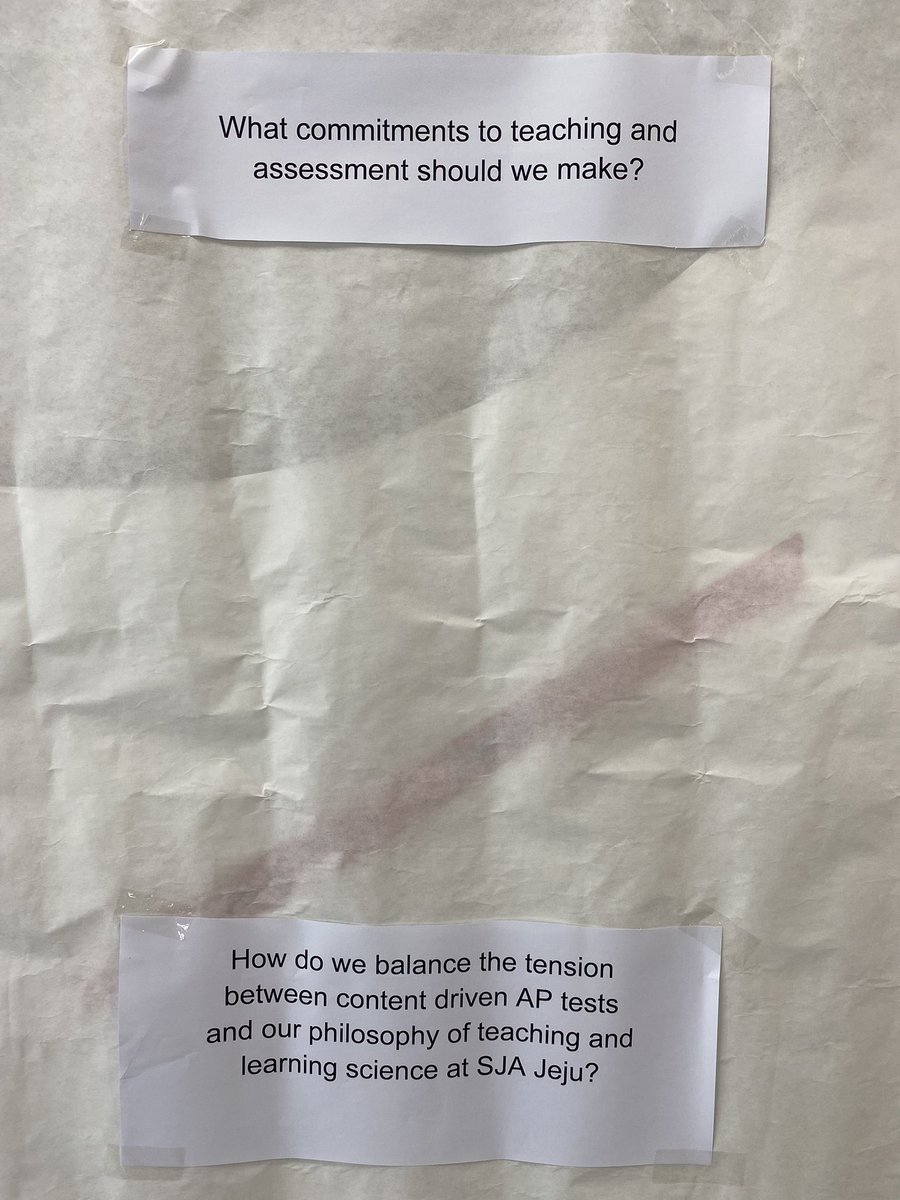 Amazing vertical alignment work from the science team <a href="/SJA_Jeju/">SJA Jeju</a> today!  Thinking first and foremost about providing the best learning opportunities for Ss, even if it means shifting some of what we teach.  Love these students-first passionate educators!