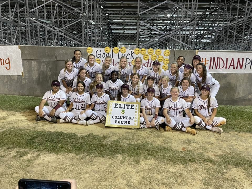 VidaliaSoftball's tweet photo. Indians sweep Elbert Co. 6-0 and 5-4 to send Vidalia Softball to the Elite 8 for the 4 straight year!! https://t.co/6y05Gx7S7j