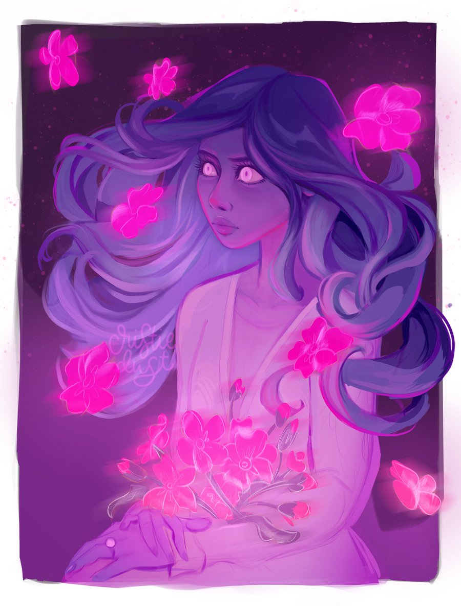 cristiedust's tweet photo. I’ll finish you… some day. For now, here’s a work in progress of this glowy “ghostly” gal! #bubbletober #inktober #artistsontwitter https://t.co/paaQbidaEc