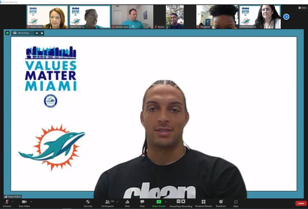 SKrantz21's tweet photo. I had another terrific Tuesday in @StdtSvcsMDCPS ! Started with #ValuesMatterMiami student recognition event with @MiamiDolphins and ended with College Month Scholarship and Merit Aid webinar. https://t.co/gOFZuIATVn
