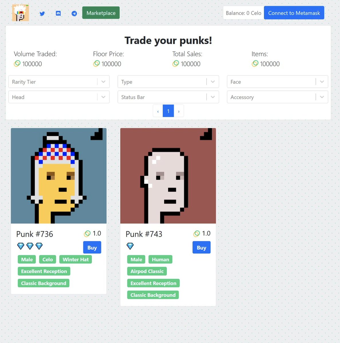 CeloPunks_art's tweet image. The moment you have all been waiting for has arrived! 

Our marketplace is launching on Wednesday 20th at 6pm CET! 🥳🥳

Get ready to trade your #CeloPunks 😎

#nft #celo @CeloOrg