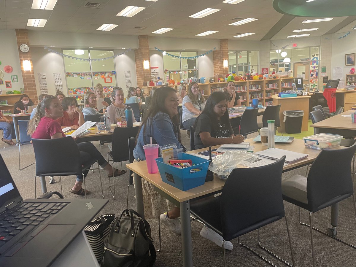 lauren_houser's tweet photo. We had so much fun & collaborative discussions on process improvement today! I’m so thankful for @MJAkinElem staff for being honest & vulnerable. Times are hard…no shame in that! Kids need us! #1LISD #akinstrong #teachervoice #CITools @QualityLearning https://t.co/414P7zlDdA