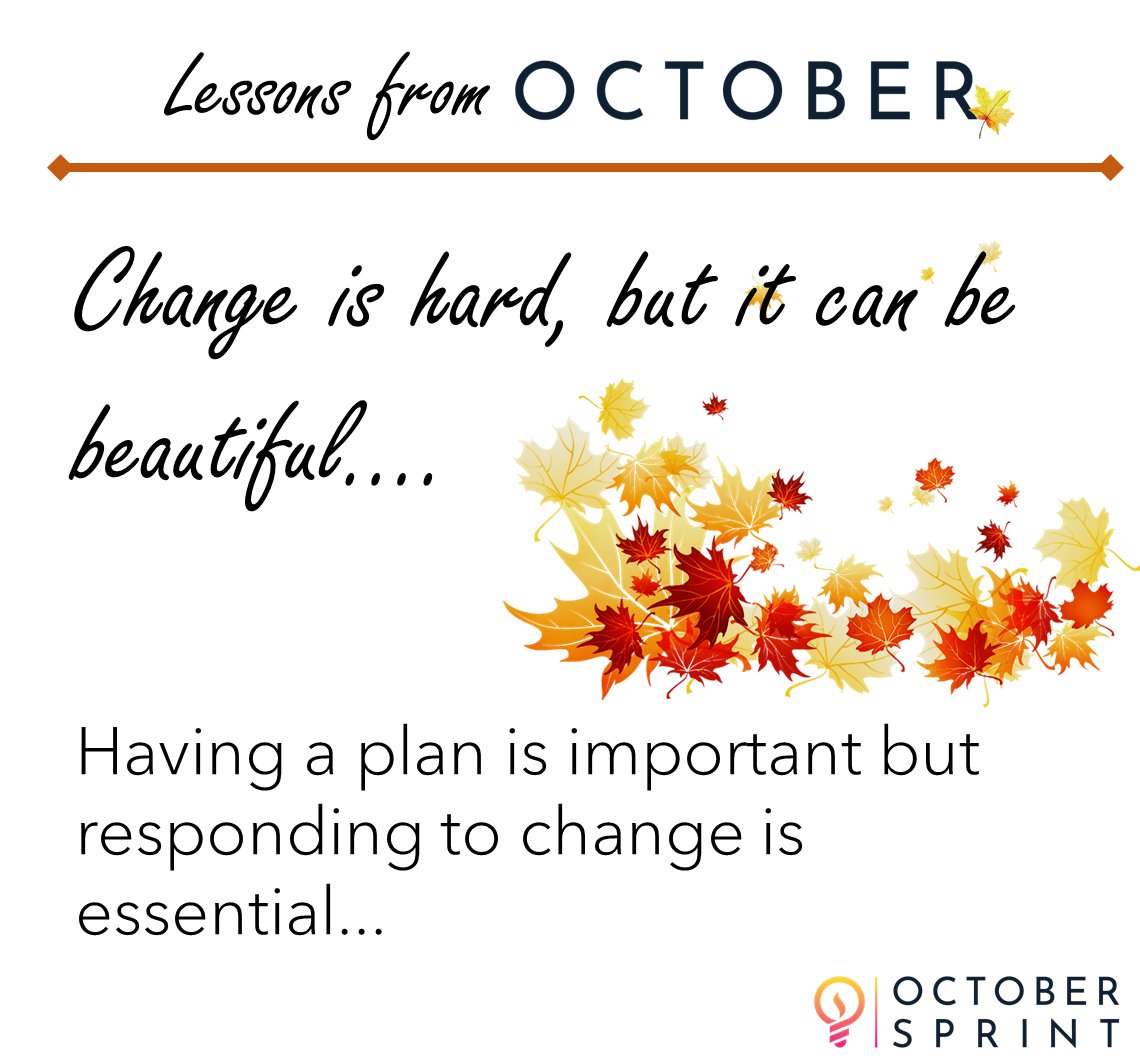OctoberSprint's tweet photo. October says...
#Agile #businessagility #Autumn #Fall #OctoberSprint https://t.co/mhlxe8kdLz
