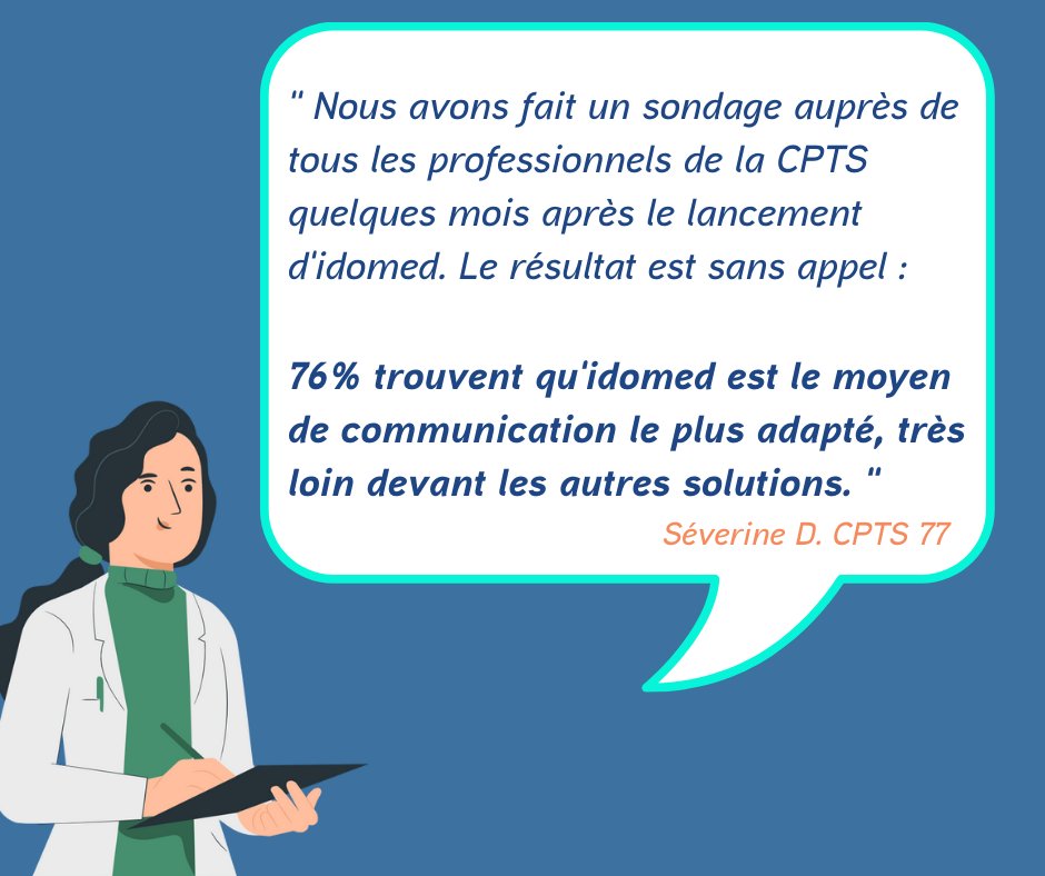 C'est vous qui le dites 😉
<a href="/idomed/">mad men</a> est le moyen de communication le plus utilisé et le plus apprécié au sein de la #Cpts du 77 !
🙌

Découvrir idomed pour les CPTS 👉 idomed.fr/cpts/