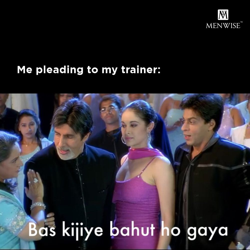 MenWiseOfficia1's tweet photo. How many times have you thought of telling this to your trainer🤨🤓🙃!!!!!
#bollywood #bollywoodmemes #k3gmeme #trainer #gymlife #trainerwoes #gymwoes #gymworkouts #tired #tiredness #memes #menwise https://t.co/DzzeFT14fq
