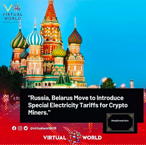 VirtualWorldc19's tweet photo. Authorities in Belarus and the Russian Federation are taking steps to separate cryptocurrency miners from other groups of power users and deny them access to subsidized energy.
#Bitcoin #wazirxwarriors #bitcoininvestment #bitcoinnewstoday #bitcoinconference2021 #bitcoinminingpool https://t.co/hkBWeyYnru