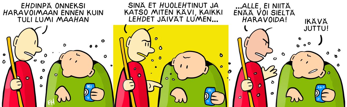 Esaholle's tweet photo. Päivän #sarjakuva : ”Haravointi" iskee ohimoon ainakin näillä korkeuksilla #talventulo #sää #lumi #myrsky #lumipyry
https://t.co/kHyoVvGF8v https://t.co/vRBVsDajw9