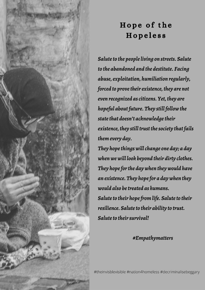 A salute to the resiliance of the people living on streets!

#theinvisiblevisible #nation4homeless #decriminalisebeggary

<a href="/tarique_koshish/">Tarique</a> <a href="/Kireetk/">Kireet Khurana</a> <a href="/OsamaManzar/">OsamaManzar</a> <a href="/DEFindia/">DEFindia</a> <a href="/climbmedia/">Climb Films</a> <a href="/AbnerManzar/">Abner Manzar</a>
