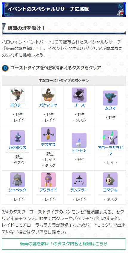 تويتر ポケモンgo攻略 Gamewith على تويتر ハロウィンイベントパート2でやることまとめ 開催期間 10月22日 金 10時 31日 日 時 ボクレーとバケッチャを捕まえよう ゴーストタイプ9種類捕獲のタスククリアチャンス ダークライとメガアブソルのレイドに挑戦 تويتر ポケモンgo攻略 Gamewith على تويتر ハロウィンイベントパート2でやることまとめ 開催期間 10月22日 金 10時 31日 日 時 ボクレーとバケッチャを捕まえよう ゴーストタイプ9種類捕獲のタスククリアチャンス ダークライとメガアブソルのレイドに挑戦