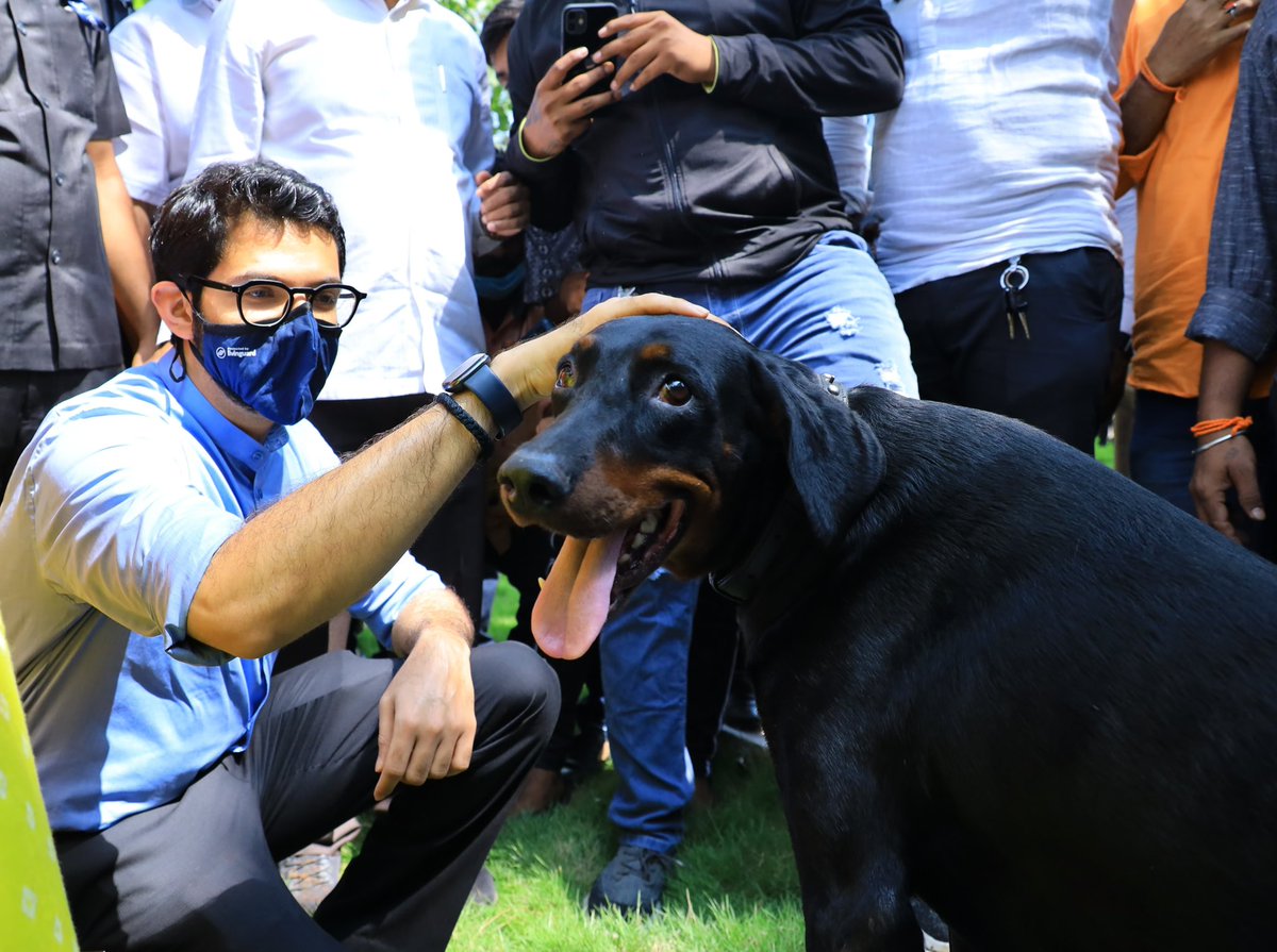 AUThackeray's tweet photo. Inaugurated a Pet Park at K/West Ward in Versova today. I thank corporator Pratima Khopde ji for this initiative that opens up space for our furry friends in the city. A special thanks to Shailesh Fanse ji and Dr. Kaul for their support. https://t.co/1Hmffx2P70