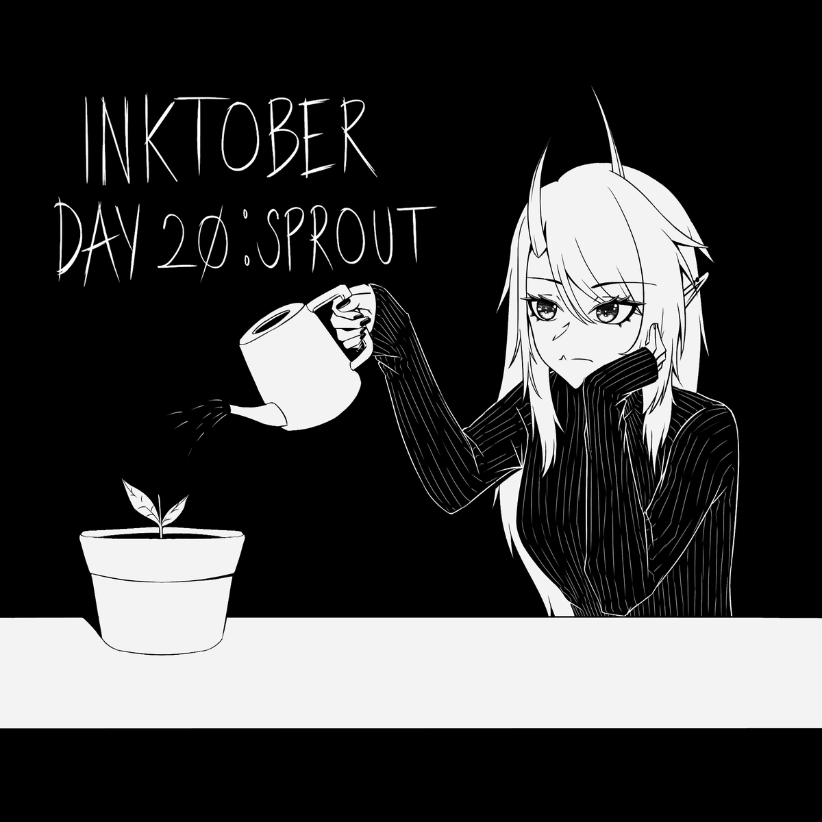 #inktober2021 Day 20
Theme is #sprout 