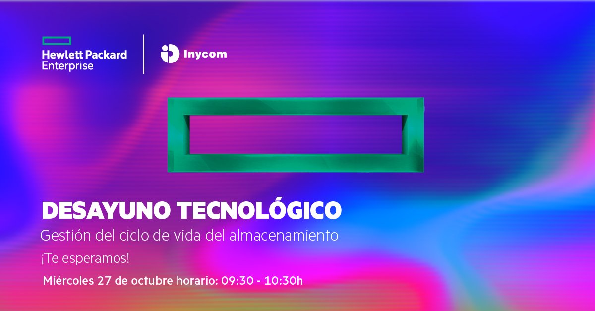 🔊☕¡¡Aún estás a tiempo!!

El próximo miércoles 27/10 te invitamos junto a <a href="/HPE_ES/">HPE España</a>  a un 𝙙𝙚𝙨𝙖𝙮𝙪𝙣𝙤 𝙩𝙚𝙘𝙣𝙤𝙡𝙤𝙜𝙞𝙘𝙤 𝙤𝙣𝙡𝙞𝙣𝙚 𝙙𝙤𝙣𝙙𝙚 𝙖𝙗𝙤𝙧𝙙𝙖𝙧𝙚𝙢𝙤𝙨 𝙡𝙖 𝙜𝙚𝙨𝙩𝙞𝙤𝙣 𝙙𝙚𝙡 𝙘𝙞𝙘𝙡𝙤 𝙙𝙚 𝙫𝙞𝙙𝙖 𝙙𝙚𝙡 𝙖𝙡𝙢𝙖𝙘𝙚𝙣𝙖𝙢𝙞𝙚𝙣𝙩𝙤!