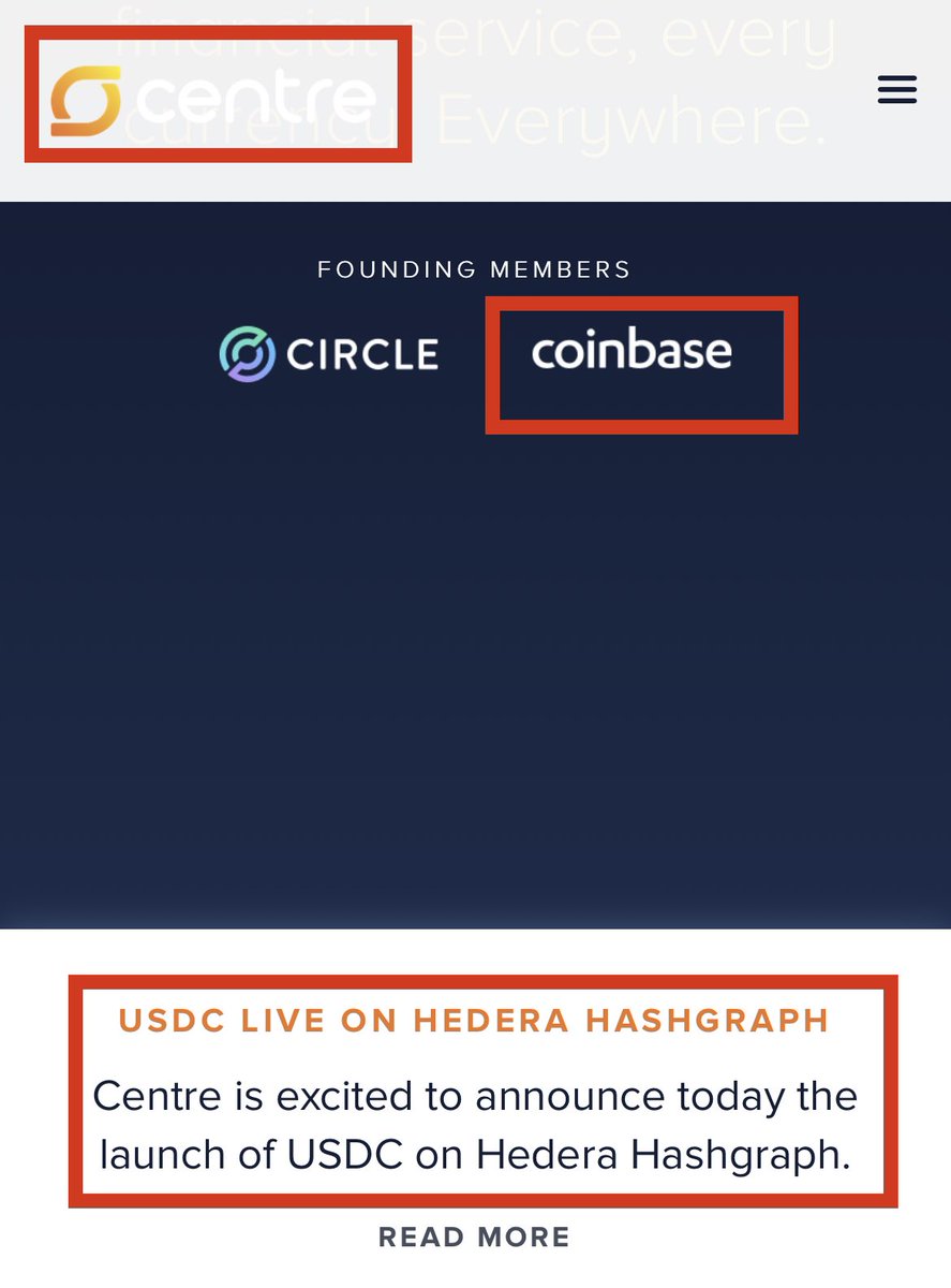 CredibleCrypto's tweet photo. Coinbase and @circlepay created $USDC. Today they just announced that $USDC has launched on @hedera. The other networks that $USDC runs on are $ALGO, $SOL, $TRON, $ETH and $XLM, all of which are listed on @coinbase. I suspect an $HBAR listing on @coinbase is on the horizon. https://t.co/Zi9CfxTzZ2