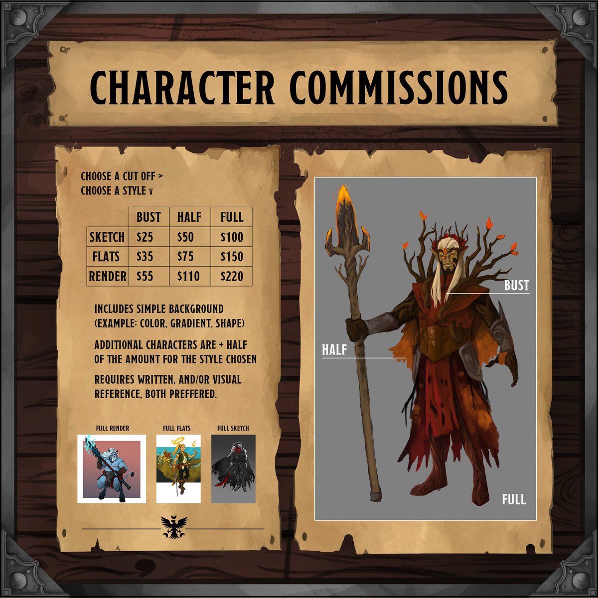 Knight_of_Water's tweet photo. ✨COMMISSIONS OPEN✨

Finally got around to making some new commission sheets! 

We’ve got some new options this time around with Magic Items and Full Illustration. Interested? Let me know!

#commissionsopen #Commission https://t.co/CtmhGrs7ih