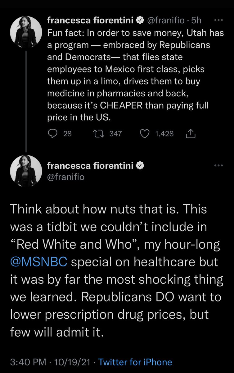 wyattreed13's tweet photo. Imagine working for @MSNBC and not batting an eye when they refuse to let you publish “by far the most shocking thing” you learned about Big Pharma during your investigation https://t.co/yEFd3OyvjN