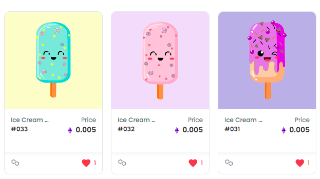 🌈🥳Adding NFT to the collection!⭐️💫
Do not miss them! 😏😉 
Includes new FLAVOURS!! 🍦🍦
#nft #opensea #nftartist #nftart #sold #icecream #eth #polygon #matic #nogasfee