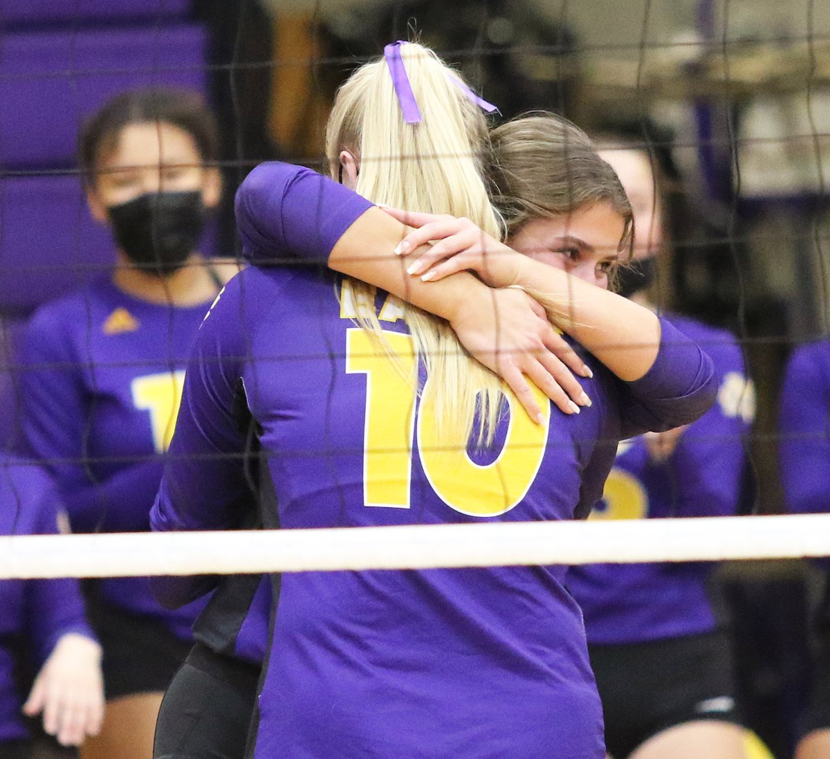 GregShashack's tweet photo. Rehabbing from ACL surgery, CM's Claire Christeson gets a start then depart on Senior Night against Mascoutah. Her serve is an ace and Claire ties a state record for ace percentage in a season (obscure stat, I know) before subbing out for Eagles setter Maddie Brueckner. https://t.co/lTdCvU6DWT