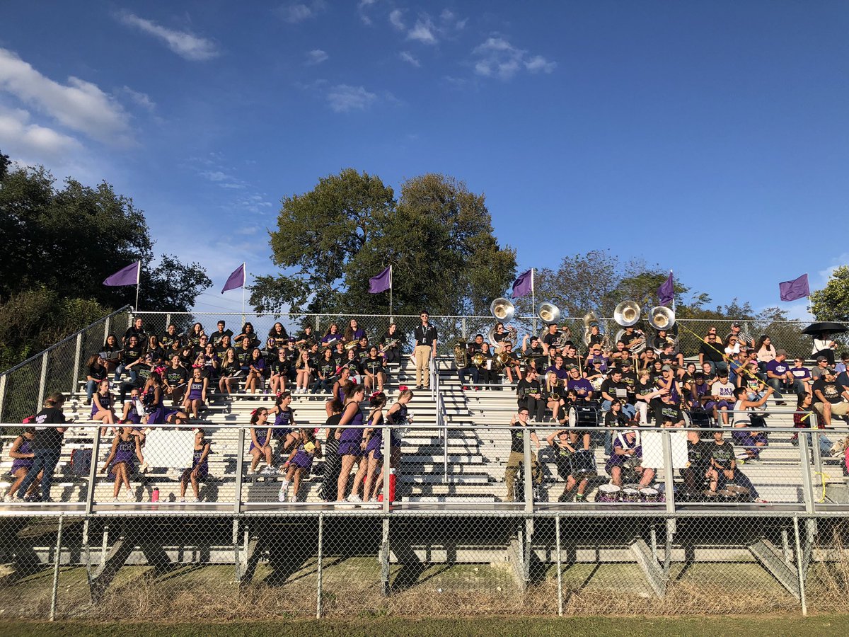 BMSNBand's tweet photo. BMSN Band having fun supporting our 7th grade football teams as they win their games tonight!! https://t.co/yHqdSBL2IR
